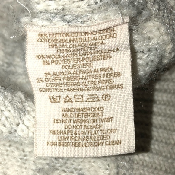 FREE PEOPLE Sweater Womens Oversized XS Beige Grey Moonstone Wool Alpaca - Picture 10 of 13